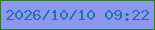 文字の大きさ：2、枠の色：2a792e、背景の色：8c98ef、文字の色：2071b3 無料ブログパーツのブログ時計