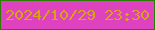 文字の大きさ：1、枠の色：2a7d02、背景の色：de42bf、文字の色：d7a118 無料ブログパーツのブログ時計