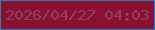 文字の大きさ：5、枠の色：2a7dbf、背景の色：89112f、文字の色：914060 無料ブログパーツのブログ時計