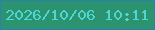 文字の大きさ：4、枠の色：2a82ad、背景の色：2c9371、文字の色：4ed6d4 無料ブログパーツのブログ時計