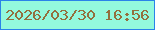 文字の大きさ：5、枠の色：2a83e9、背景の色：93f9dd、文字の色：936f3e 無料ブログパーツのブログ時計
