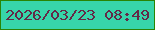 文字の大きさ：4、枠の色：2a8404、背景の色：37d5aa、文字の色：632947 無料ブログパーツのブログ時計