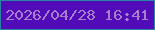 文字の大きさ：2、枠の色：2a84a4、背景の色：510bb9、文字の色：a77fcd 無料ブログパーツのブログ時計