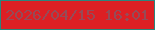文字の大きさ：1、枠の色：2a857d、背景の色：dc1f24、文字の色：954b57 無料ブログパーツのブログ時計