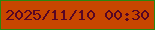 文字の大きさ：2、枠の色：2a8610、背景の色：c84600、文字の色：570625 無料ブログパーツのブログ時計