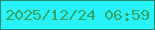 文字の大きさ：1、枠の色：2a8668、背景の色：27f3fc、文字の色：39a15b 無料ブログパーツのブログ時計