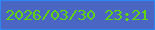 文字の大きさ：2、枠の色：2a87f5、背景の色：4b65c3、文字の色：60d40e 無料ブログパーツのブログ時計