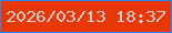 文字の大きさ：2、枠の色：2a87f8、背景の色：ea3708、文字の色：c8cbd0 無料ブログパーツのブログ時計