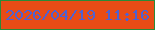 文字の大きさ：1、枠の色：2a8a38、背景の色：e84c16、文字の色：4e61d2 無料ブログパーツのブログ時計