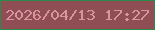 文字の大きさ：3、枠の色：2a8a49、背景の色：8e4e53、文字の色：db93a0 無料ブログパーツのブログ時計