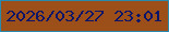 文字の大きさ：1、枠の色：2a8aae、背景の色：9c4f18、文字の色：0a1469 無料ブログパーツのブログ時計