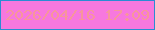 文字の大きさ：1、枠の色：2a8cd3、背景の色：f778de、文字の色：f7969b 無料ブログパーツのブログ時計