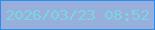 文字の大きさ：2、枠の色：2a8ef0、背景の色：99afdb、文字の色：7bd6e3 無料ブログパーツのブログ時計