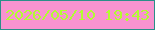 文字の大きさ：5、枠の色：2a8f89、背景の色：f893d0、文字の色：b1fd31 無料ブログパーツのブログ時計