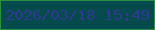文字の大きさ：4、枠の色：2a9041、背景の色：054a4c、文字の色：313892 無料ブログパーツのブログ時計