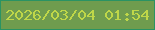 文字の大きさ：2、枠の色：2a9363、背景の色：6f9c4e、文字の色：bfd749 無料ブログパーツのブログ時計