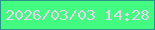 文字の大きさ：2、枠の色：2a9486、背景の色：43fb80、文字の色：e5d6ef 無料ブログパーツのブログ時計