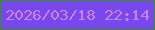 文字の大きさ：3、枠の色：2a9611、背景の色：7848ee、文字の色：c884dd 無料ブログパーツのブログ時計