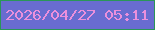 文字の大きさ：4、枠の色：2a9658、背景の色：696cd0、文字の色：eb90dc 無料ブログパーツのブログ時計