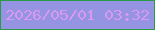 文字の大きさ：2、枠の色：2a9b45、背景の色：9494e2、文字の色：da99f0 無料ブログパーツのブログ時計