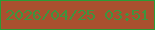 文字の大きさ：5、枠の色：2a9c36、背景の色：a9502f、文字の色：3e943e 無料ブログパーツのブログ時計