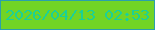 文字の大きさ：3、枠の色：2aa0ab、背景の色：71d425、文字の色：1bd196 無料ブログパーツのブログ時計
