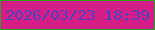 文字の大きさ：3、枠の色：2aa121、背景の色：d51d88、文字の色：5244bc 無料ブログパーツのブログ時計