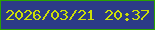 文字の大きさ：2、枠の色：2aa200、背景の色：2c3b87、文字の色：cddf06 無料ブログパーツのブログ時計