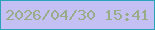 文字の大きさ：5、枠の色：2aa3ba、背景の色：c4c0f4、文字の色：97ac87 無料ブログパーツのブログ時計