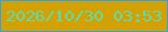 文字の大きさ：4、枠の色：2aa3f6、背景の色：d4a102、文字の色：5ddcb2 無料ブログパーツのブログ時計