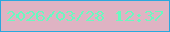 文字の大きさ：5、枠の色：2aa8de、背景の色：dfb3c3、文字の色：6af9c0 無料ブログパーツのブログ時計