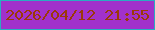 文字の大きさ：2、枠の色：2aacc1、背景の色：a131cb、文字の色：9b3908 無料ブログパーツのブログ時計