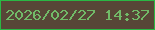 文字の大きさ：2、枠の色：2ab744、背景の色：574637、文字の色：71ba68 無料ブログパーツのブログ時計