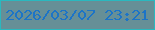 文字の大きさ：1、枠の色：2ab8bf、背景の色：668f97、文字の色：1c74c7 無料ブログパーツのブログ時計