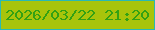 文字の大きさ：4、枠の色：2ab9b3、背景の色：a8c40b、文字の色：33a113 無料ブログパーツのブログ時計