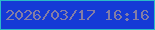文字の大きさ：4、枠の色：2abbc8、背景の色：153ad6、文字の色：837da6 無料ブログパーツのブログ時計