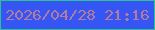 文字の大きさ：4、枠の色：2ac291、背景の色：3556f4、文字の色：b57b9a 無料ブログパーツのブログ時計