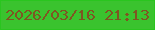 文字の大きさ：1、枠の色：2ac51f、背景の色：3ac32e、文字の色：7e5622 無料ブログパーツのブログ時計