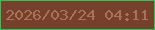 文字の大きさ：4、枠の色：2ac758、背景の色：75402c、文字の色：aa7259 無料ブログパーツのブログ時計