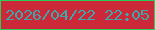 文字の大きさ：1、枠の色：2ace56、背景の色：cb283a、文字の色：3fa7aa 無料ブログパーツのブログ時計