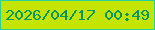 文字の大きさ：3、枠の色：2acf99、背景の色：c4e401、文字の色：069665 無料ブログパーツのブログ時計