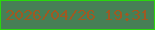 文字の大きさ：2、枠の色：2ad60d、背景の色：477f56、文字の色：9f5922 無料ブログパーツのブログ時計