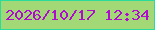 文字の大きさ：3、枠の色：2adc9b、背景の色：a2d976、文字の色：af0cd0 無料ブログパーツのブログ時計