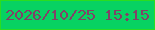 文字の大きさ：3、枠の色：2add20、背景の色：07d262、文字の色：814167 無料ブログパーツのブログ時計