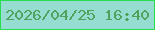 文字の大きさ：1、枠の色：2add4e、背景の色：96ddd1、文字の色：50a35c 無料ブログパーツのブログ時計
