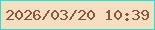 文字の大きさ：1、枠の色：2ae0d6、背景の色：f5dfc0、文字の色：8a5442 無料ブログパーツのブログ時計