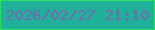 文字の大きさ：2、枠の色：2ae15d、背景の色：20b19a、文字の色：7664b1 無料ブログパーツのブログ時計