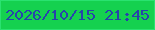 文字の大きさ：4、枠の色：2ae270、背景の色：15d14f、文字の色：2743ab 無料ブログパーツのブログ時計