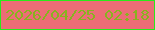 文字の大きさ：4、枠の色：2aea1a、背景の色：ec6d76、文字の色：88b31f 無料ブログパーツのブログ時計