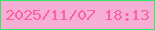 文字の大きさ：5、枠の色：2aeb61、背景の色：f5afd4、文字の色：fa61a4 無料ブログパーツのブログ時計